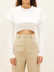 Jacquemus Le double T-shirt in White