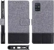 Compatible with Samsung Galaxy A51 4G Cover,Compatible with Samsung Galaxy A51 4G Closure Flip Magnetic Kickstand Wallet Case Black