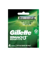 New Gillette Mach 3 Sensitive Blades Refill 4 Pack