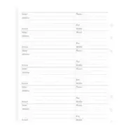 Filofax Deskfax Efficient Address Notepaper Insert for Contact Information