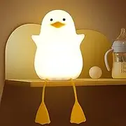 Duck Night Light for Kids, Cute Seagull Silicone Bedside Lamp for Nursery, ABS+SIL, Touch Control, Portable and Rechargeable Dimmable, Birthday Xmas Gifts for Boys Girls…