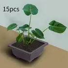 15x Flower Pots Planters Multipurpose Square with Drainage Holes Containers for