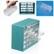 Compact Plastic 25-Grid Organizer Box Durable Transparent for Small Parts Tools