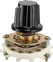 uxcell 3P3T 3 Pole 3 Throw 1 Deck Band Channel Rotary Switch Selector with Plastic Knob