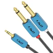3.5mm to Dual 6.35mm Y-Cable Splitter, 1/8 in TRS Male to Dual 1/4 in TS Male...