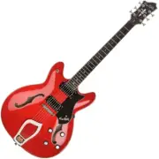 Hagstrom Viking Semi-Hollow Electric Guitar Wild Cherry Transparent Finish