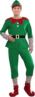 [Owl's-Yard] Christmas Elf Costume for Parents and Child Short Sleeve Dress and Hat Belt Socks Family Matching Outfits