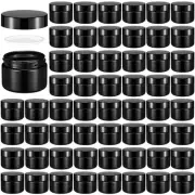 60 Pcs 1oz Glass Jars with Lids Bulk Salve Tins Small Glass Candle Cosmetic J...