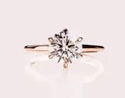 Sterling Silver Ring- Round Cut Moissanite Engagement Ring-Promise Ring-To Gift