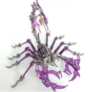 DIY 3D Metal Puzzle Purple Scorpion Kids Assembly Model Educational Jigsaw Toy