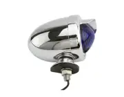 ALTA Bike Bicycle Rear Dummy Light Chrome/Blue UNIVERSAL CHOPPER FIXIE CRUISER