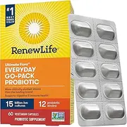 Renew Life - Ultimate Flora Probiotic Everyday - 15 billion - daily digestive and immune health supplement - 60 vegetable capsules - Go Pack