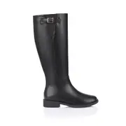 Garfield Flat Knee High Boots - Black