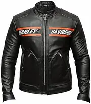 Men’s Harley-D Biker Leather Jacket | Motorcycle Leather Jacket for Men