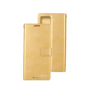 iPhone 15 Pro Flip Diary Case Cover with Card Holder - Convertible to Media Stand, Magnetic Clasp Closure, Drop Tested, Soft and Strong PU Leather with Front Screen Cover - Gold