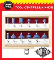 CARB-I-TOOL / CARBITOOL 12pce ¼” SHANK TCT BUDGET ROUTER BIT SET IN BOX