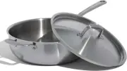 Cookware - 5 Quart Stainless Steel Saucier Pan - 5 Ply Stainless Clad - Professi