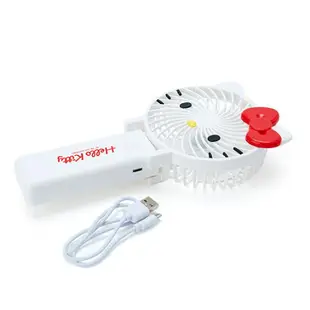 小禮堂 Hello Kitty 手持電風扇 隨身風扇 USB電風扇 桌扇 (紅白 大臉)