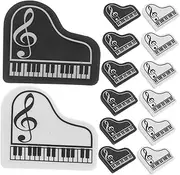 FOYTOKI 20 pcs Cute Piano Shaped Erasers Small Decorative Erasers for Students for Homework Portable and Lightweight Stationery Colors Random Color