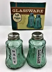 Vintage Pressed Salt and Pepper Shaker Set ~ GLASSWARE