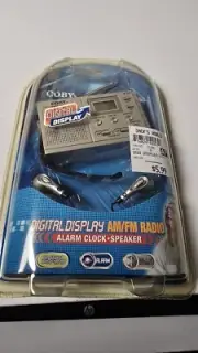 Vintage Coby CX-53 AM/FM Radio with Digital Display & Alarm Clock SEALED