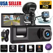 1080P HD Car Dual Lens Dash Cam Front Rear Inside Video Recorder Camera G-sensor