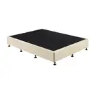 Palermo Queen Slatted Ensemble Bed Base - Platinum Natural Sand Linen Breathable