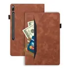 Luxury Retro Leather Wallet Flip Case For Samsung Galaxy Tab S9 Ultra S9 Plus S8