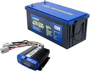 Kings 12V 200Ah Deep Cycle Lithium LiFePO4 Battery + 25A DC to DC Charger