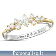 Bursting With Love Personalised Engraved Diamond Ring