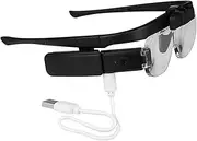 Meichoon Magnifier USB Rechargeable Headband Magnifying Glass with LED Light,6 Adjustable Lens1.5X 2.0X 2.5X 3.5X 4.0X 4.5X,for Repair Reading and Beauty