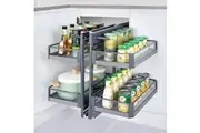 Elite Galley Show Hand Magic Corner II Pull Out Kitchen Storage - Fits 900mm Blind Corner