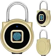 Intelligent Fingerprint Padlock, Bluetooth Lock USB Rechargeable Remote Authorization KozyOne Smart Keyless Security Lock for iOS/Android, IP65 Waterproof