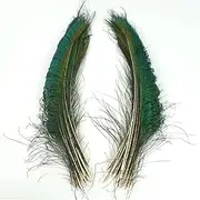 JMYLCTBD 50Pcs/Lot Peacock Feathers Crafts Vases Jewelry Decor Plumes Holiday Wedding Party Feather 30-35CM 12-14inch