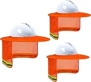 LIZMOF Hard Hat Sun Shade, High Visibility Sun Visor Neck Shade with Reflective Strip, Hard Hat Accessories, Full Brim, Man& Woman (Hard Hat Not Included)