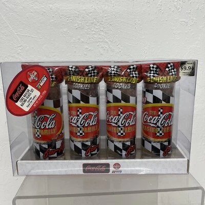 New Nascar Coca Cola Collector Glasses Set Of 4 New In Original Package