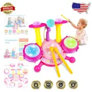 Children's 5-in-1 Music Drum Set with Sticks & Mic for Fun Learning Ages 1-3