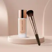 Perfect Skin Filter Foundation & Round Foundation Brush Duo, N6 Olive | Nude By Nature