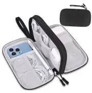 Travel Cord Organizer Case, Cable Organizer Bag Tech Electronic Black