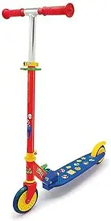 Smoby - Super Mario - 2-Wheel Scooter for Children - Foldable - Height-Adjustable Handlebars - Silent Wheels and Brake