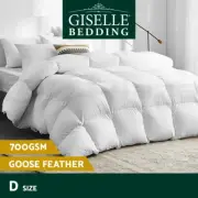 Giselle Goose Down Feather Quilt 700GSM Blanket Duvet Double All Season
