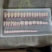 Pink Cheatah Animal Print Press On Nails And Toes Set