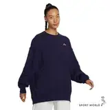 在飛比找遠傳friDay購物優惠-Nike 長袖上衣 女裝 刷毛 寬鬆 紫 FV8444-55