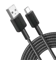 Anker Durable Braided USB-A to USB-C Cable 10ft - Black