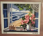 Printed needlepoint tapestry Canvas Only Orchidea 40x50 Cm Window