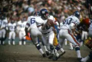 Fran Tarkenton Of The New York Giants Drops Back To Pass 1971 NFL OLD PHOTO 2