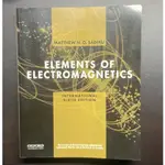 9.9成新 電磁學 ELEMENTS OF ELECTROMAGNETICS