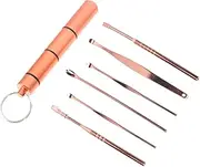 SOPOTUTU 1Set Portable Ear Cleaning Tools Stainless Steel Ear Wax Removers with Storage Smooth and Safe Design for Family Use Practical Ear Kit