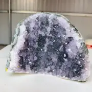 1000g Natural Amethyst geode quartz cluster crystal specimen Healing H701