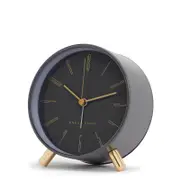 One Six Eight London MAYA Charcoal Grey Silent Alarm Clock